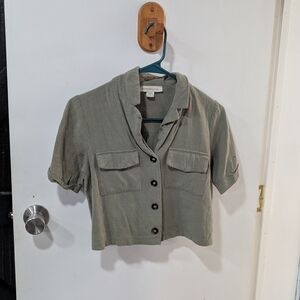 Monteau Gray Button-Up Shirt